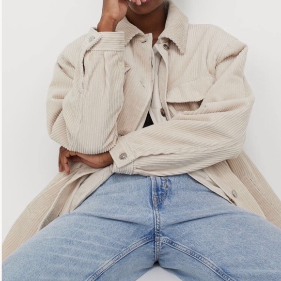H&M Jackets & Blazers - H&M DIVIDED corduroy oversized shirt jacket size medium